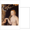 Eve offering the apple to Adam in the Garden of Eden and the serpent, c.1520-25 by Lucas the Elder Cranach
