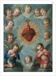 Sacred Heart of Jesus surrounded by angels, c.1775 by Jose de or Joseph Paez