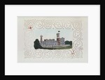 Victorian paper doyley with a view of Osborne House by Anonymous