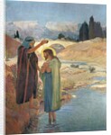The Baptism of Christ in the waters of the Jordan, 1917 by Frederic Montenard