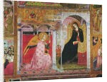 The Annunciation, fresco from the Porziuncola, 1393 by Ilario da Viterbo
