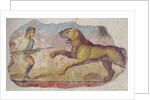 A Gladiator Fighting a Lion by Roman