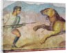 A Gladiator Fighting a Lion by Roman