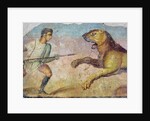 A Gladiator Fighting a Lion by Roman