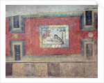 A wall painting showing a hunting scene by Roman