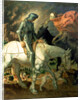 Don Quixote with Death, based on 'The Knight, Death and the Devil' by Albrecht Durer, c.1920 by Theodor Baierl