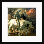 Don Quixote with Death, based on 'The Knight, Death and the Devil' by Albrecht Durer, c.1920 by Theodor Baierl