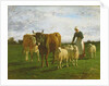 Evening, Driving Cattle, 1859 by Constant-Emile Troyon