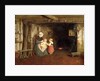 Expectation: Interior of a Cottage with a Mother and Children, 1854 by Frederick Daniel Hardy