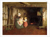 Expectation: Interior of a Cottage with a Mother and Children, 1854 by Frederick Daniel Hardy