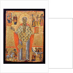 St. Charalambos, icon, from Macedonia, late 16th century by Greek School