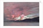 Stormy Sunset from Brantwood, Ruskin's home in Cumbria by John Ruskin