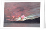 Stormy Sunset from Brantwood, Ruskin's home in Cumbria by John Ruskin