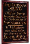 Recruitment board for the Royal Navy, 10th March 1796 by English School