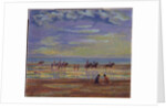Ponies on Ferring Beach by Robert Tyndall