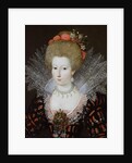 Portrait of a lady in a high lace collar and jewelled silk costume, early 17th century by Marguerite Bunel
