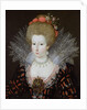 Portrait of a lady in a high lace collar and jewelled silk costume, early 17th century by Marguerite Bunel