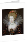 Portrait of a lady in a high lace collar and jewelled silk costume, early 17th century by Marguerite Bunel