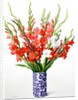 Red and White Gladioli by Christopher Ryland