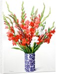 Red and White Gladioli by Christopher Ryland