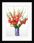 Red and White Gladioli by Christopher Ryland