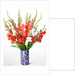 Red and White Gladioli by Christopher Ryland