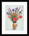 Irises and Gerbera in a Dutch Jug, 1990 by Christopher Ryland