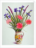 Irises and Gerbera in a Dutch Jug, 1990 by Christopher Ryland