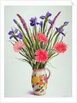 Irises and Gerbera in a Dutch Jug, 1990 by Christopher Ryland
