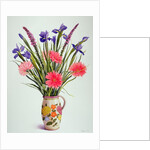 Irises and Gerbera in a Dutch Jug, 1990 by Christopher Ryland