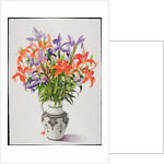 Flowers in a Black and White Jug by Christopher Ryland