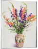 Larkspur and Gladioli in a Moroccan Vase by Christopher Ryland