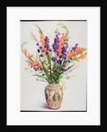 Larkspur and Gladioli in a Moroccan Vase by Christopher Ryland