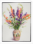 Larkspur and Gladioli in a Moroccan Vase by Christopher Ryland
