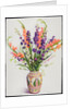 Larkspur and Gladioli in a Moroccan Vase by Christopher Ryland