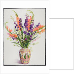 Larkspur and Gladioli in a Moroccan Vase by Christopher Ryland
