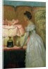 Lamplight Study of Interior with Lady, 1891 by Frank Dicksee