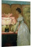 Lamplight Study of Interior with Lady, 1891 by Frank Dicksee