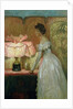 Lamplight Study of Interior with Lady, 1891 by Frank Dicksee
