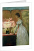 Lamplight Study of Interior with Lady, 1891 by Frank Dicksee