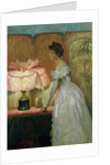 Lamplight Study of Interior with Lady, 1891 by Frank Dicksee