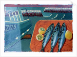Three Mackerel by Sara Hayward