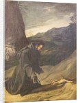 St Francis adoring the crucifix, c.1583-84, by Ludovico Carracci