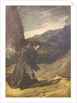 St Francis adoring the crucifix, c.1583-84, by Ludovico Carracci