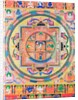 Panchabuddha Mandala, depicting five forms of Buddha symbolising five kinds of wisdom by School Nepalese