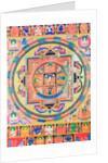 Panchabuddha Mandala, depicting five forms of Buddha symbolising five kinds of wisdom by School Nepalese