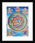 Green Tara Mandala depicting the maternal protector from all dangers in the ocean of existence by School Nepalese