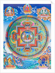 Green Tara Mandala depicting the maternal protector from all dangers in the ocean of existence by School Nepalese