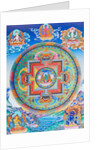 Green Tara Mandala depicting the maternal protector from all dangers in the ocean of existence by School Nepalese