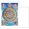 Green Tara Mandala depicting the maternal protector from all dangers in the ocean of existence by School Nepalese
